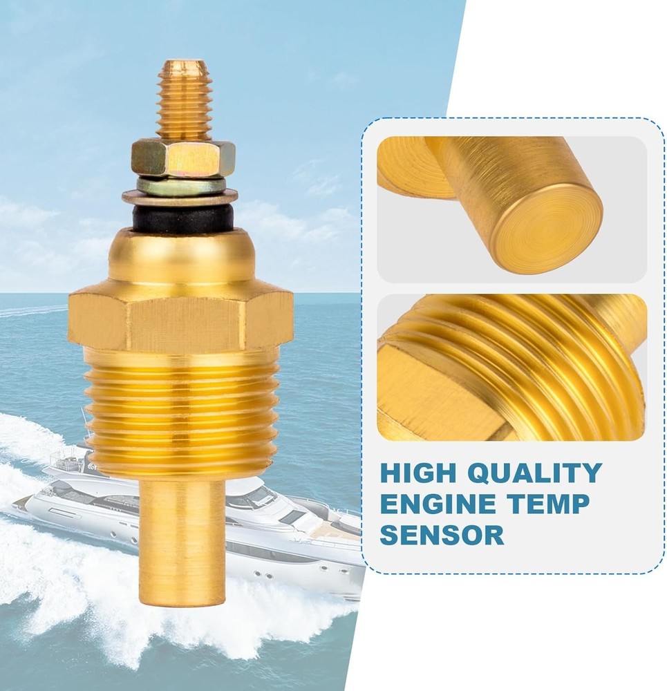 Engine Water Temperature Sender Sensor 3/8 18 NPT Compatible with MerCruiser ...