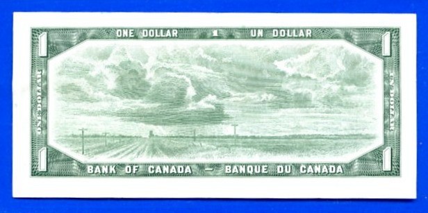 Canada One Dollar Bill $1.00 1954