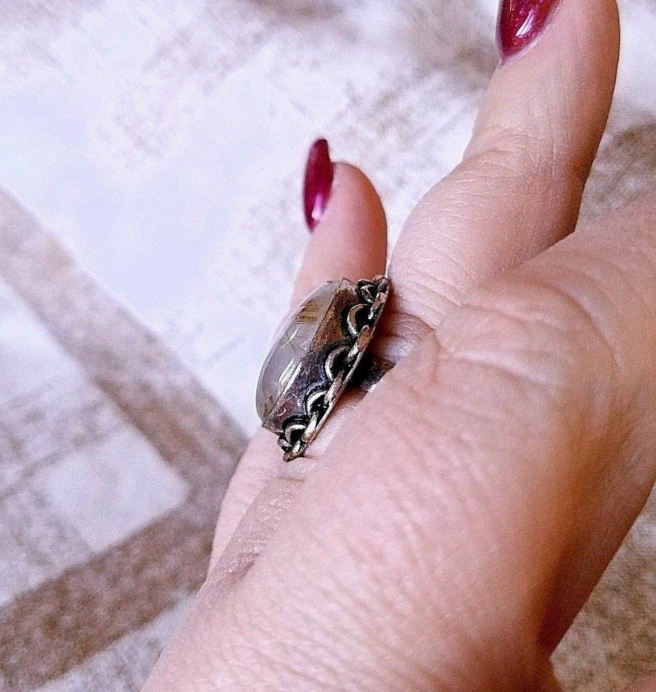Sterling Silver Rutilated Quartz Ring