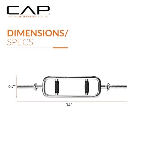 34" Standard Threaded Triceps Bar for Strength Training | Multiple Options Avail