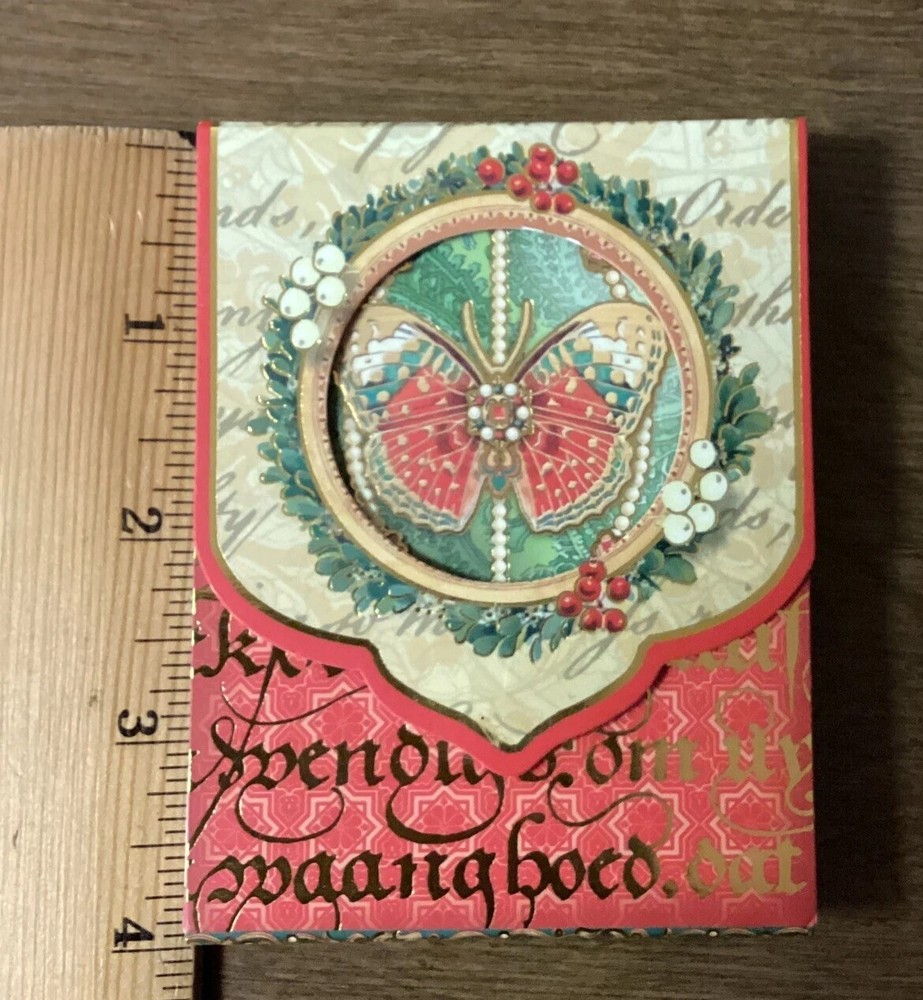 PUNCH STUDIO MINI POCKET NOTEPAD MAGNET CLOSURE BUTTERFLY NOS