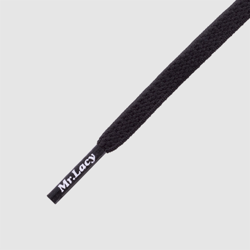 Laces Mr Lacy Flexies, Elastic Flex Shoe Laces - 110 cm, Black
