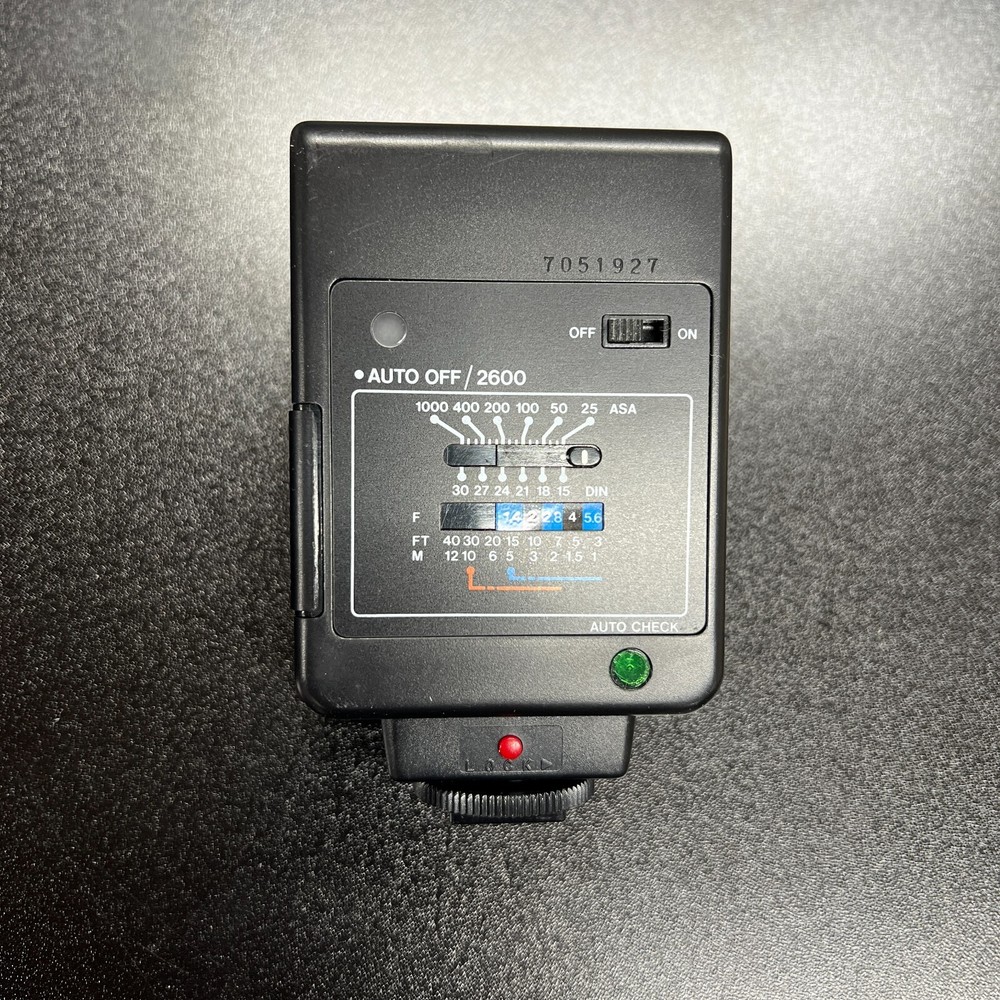 Vintage Vivitar Auto 2600 Flash Unit - Manual Thyristor Camera Flash - Tested