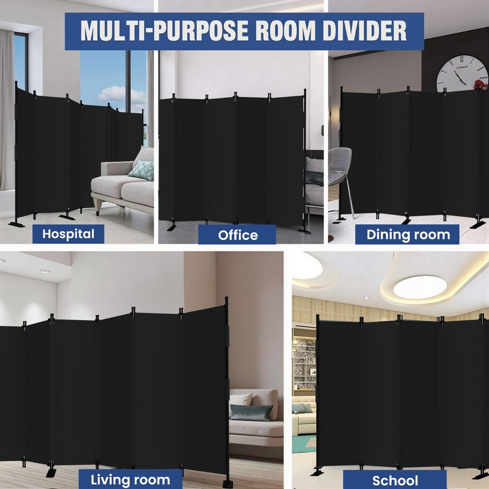 6 Panel Room Divider,folding screen portable wall partition room divider