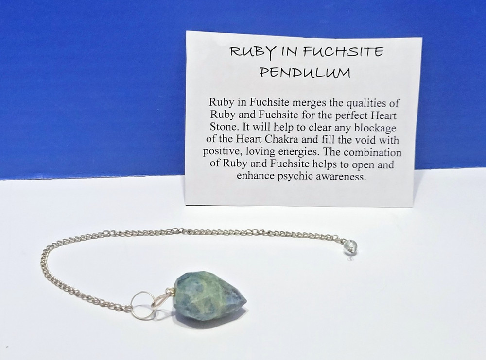 Vintage Ruby in Fuchsite Pendulum for Dowsing