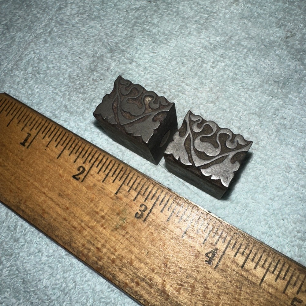Printing Blocks “ Decorative Ornamental “ Lead Blocks