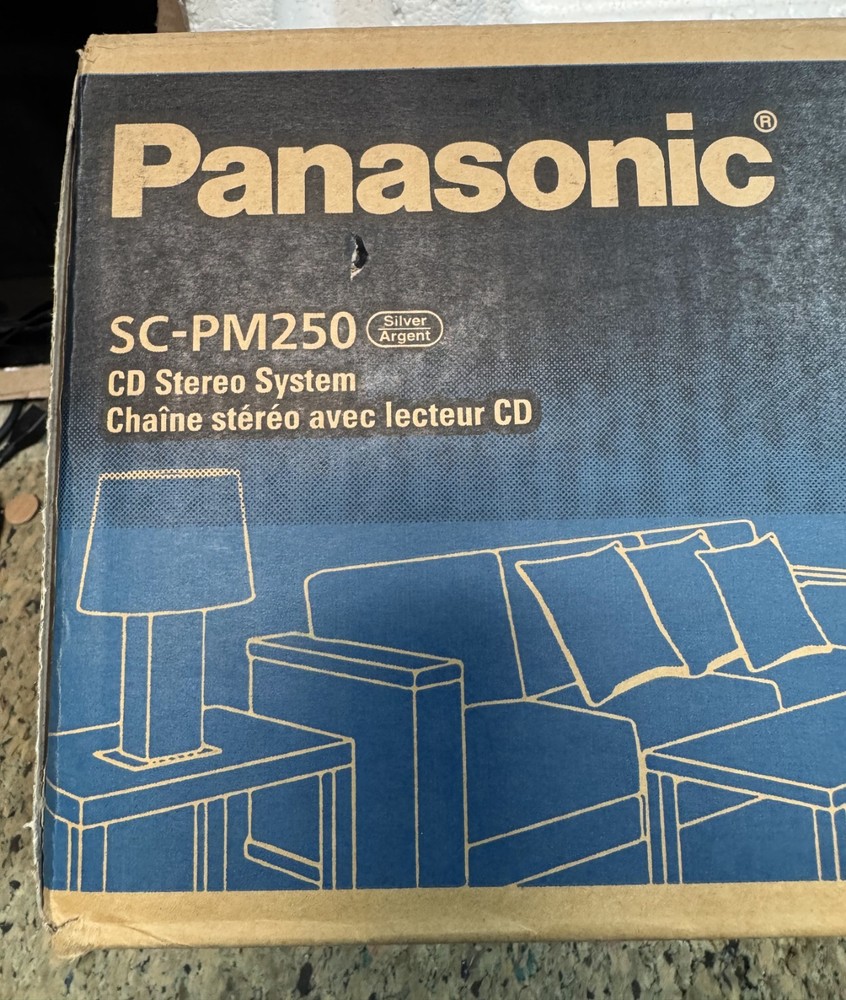 Panasonic Mini-component CD Stereo system SC-PM250-S Silver USB Memory Bluetooth