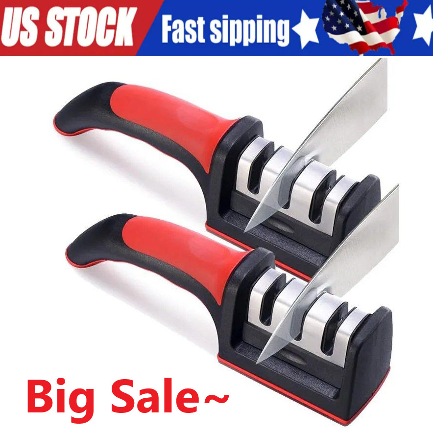 Knife Sharpener Professional Ceramic Tungsten Kitchen Sharpening System 4 Stage