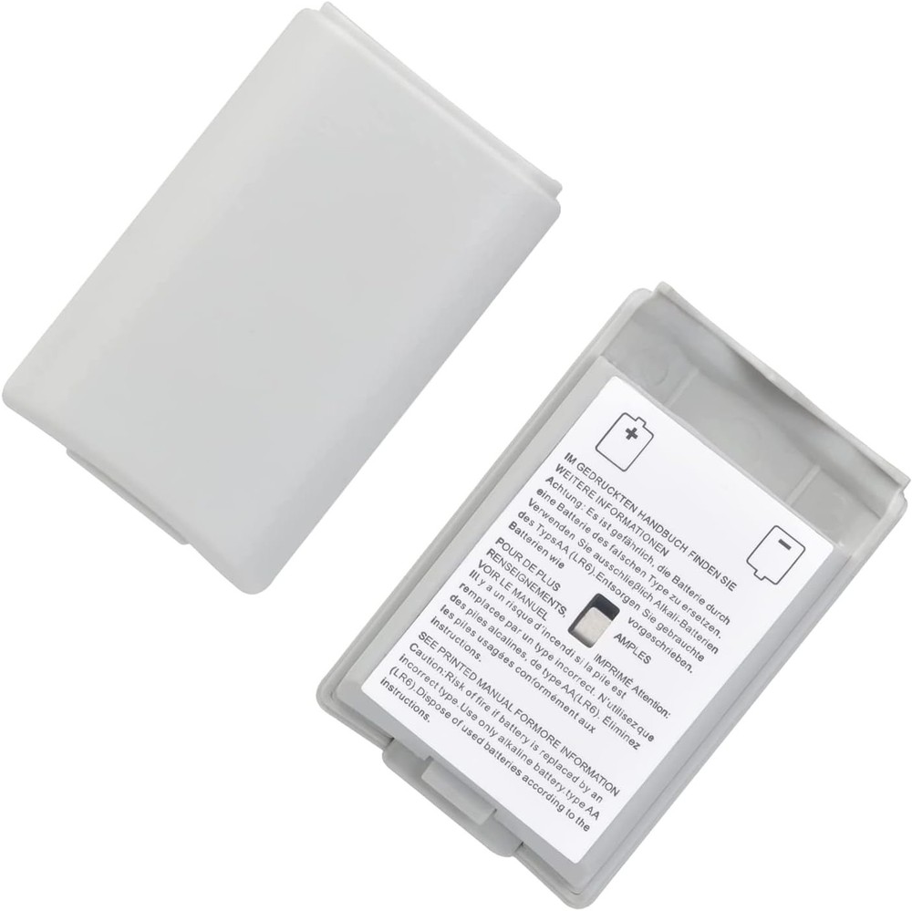 2 Pack Xbox 360 Wireless Controller Battery Covers - Black & White Replacemen...