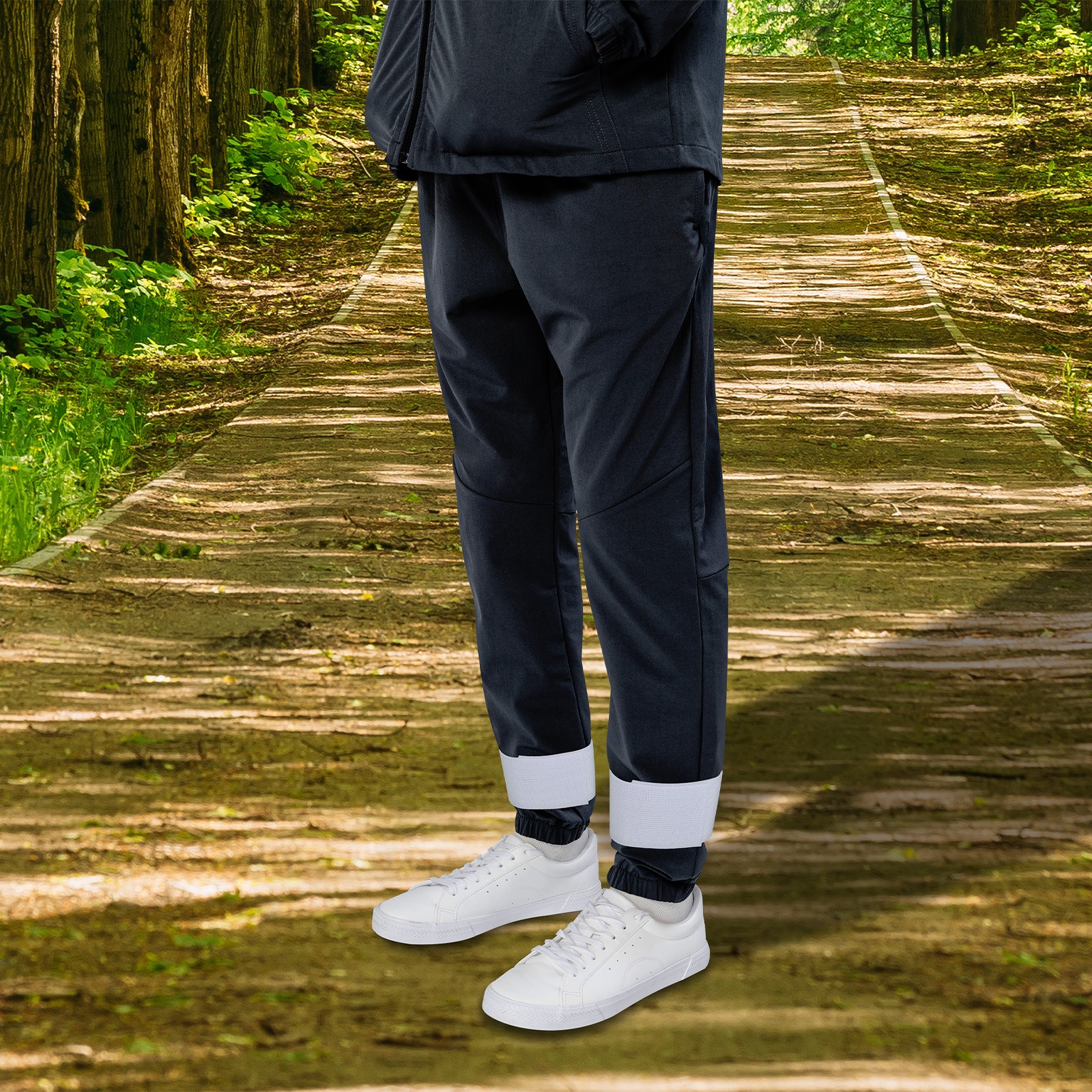 2 Set Boot Straps Elastic Ankle Straps Pants Leg Bands 12" Black