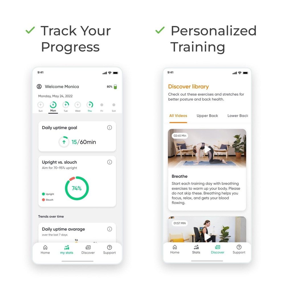 2 | Posture Corrector Trainer & Tracker for Women & Men with Smart App