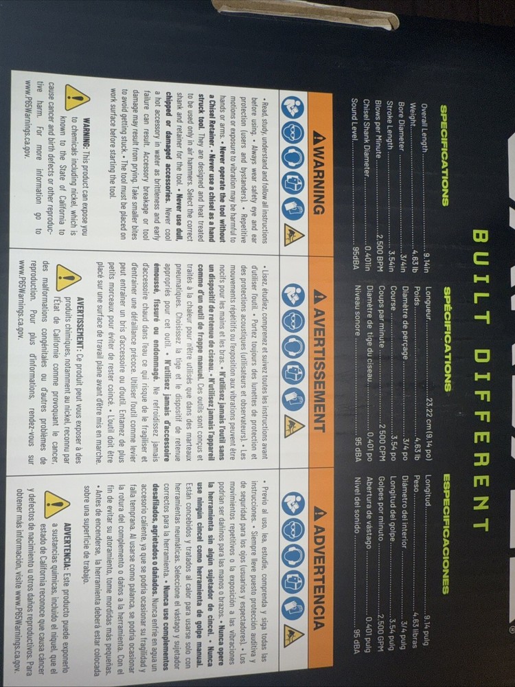 Carlyle Air Hammer 2500bpm New