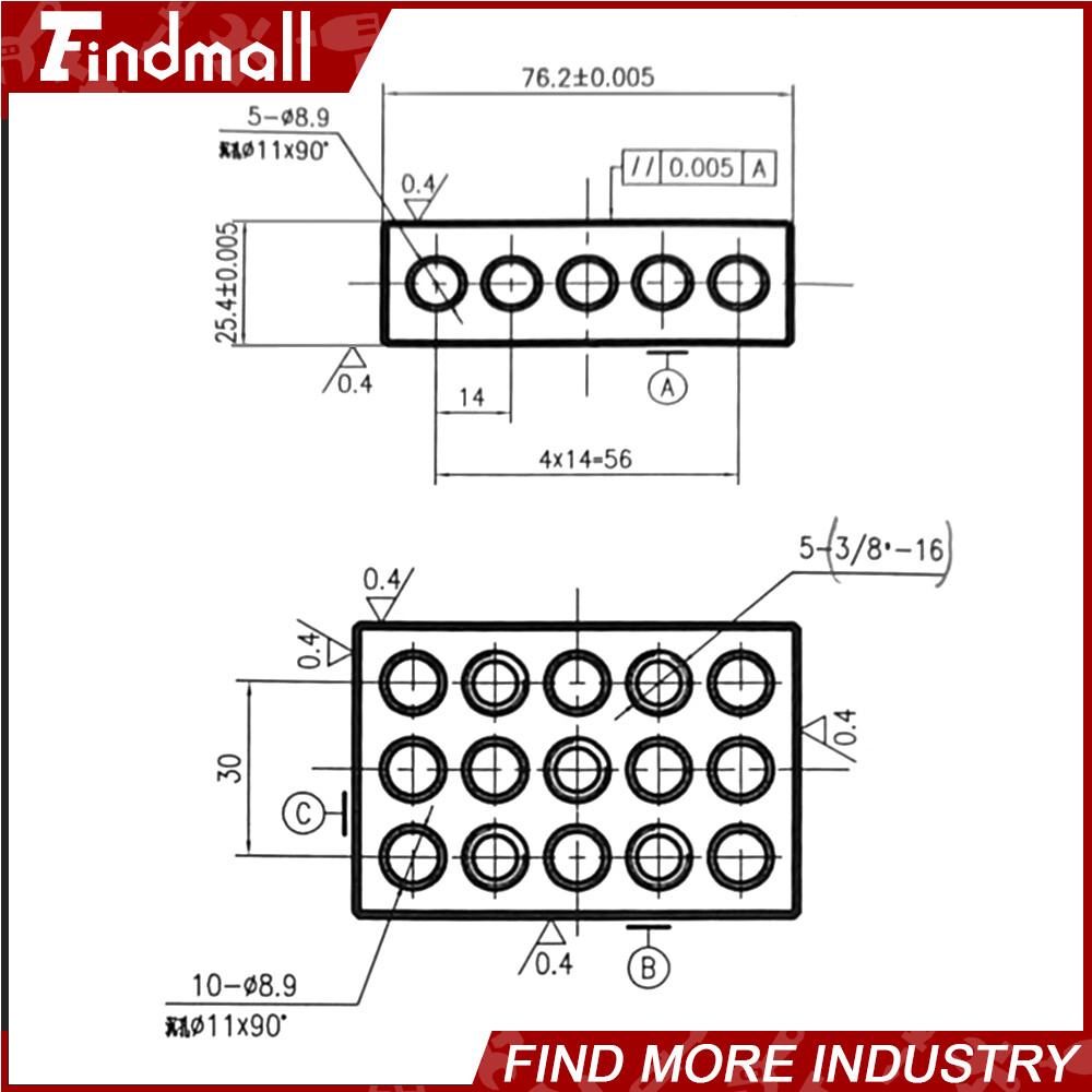 2 Matched Pair Ultra Precision 1-2-3 Blocks 23 Holes .0001" Machinist 123 Jig