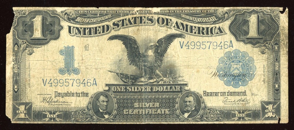 1899 Large Size $1 Silver Certificate Black Eagle