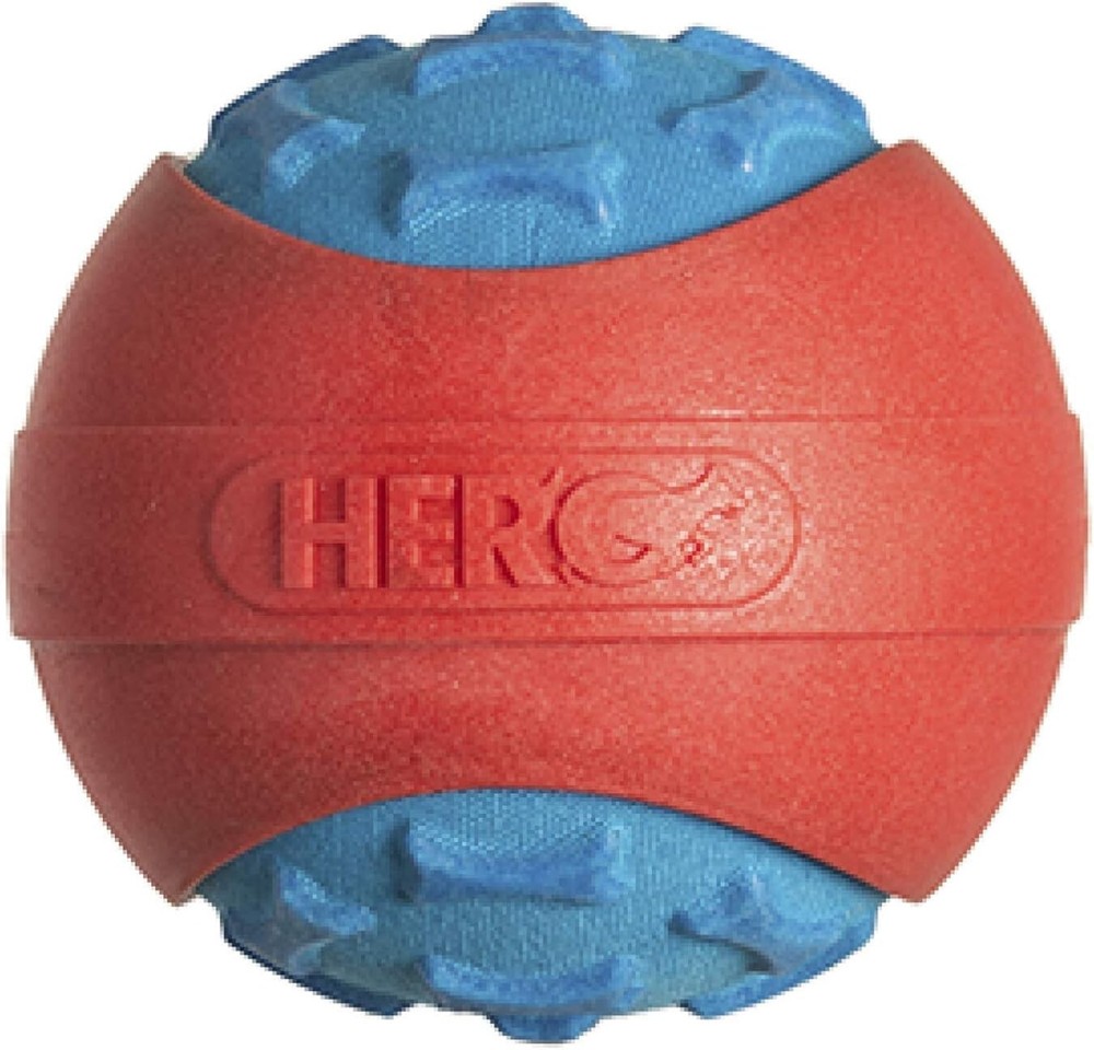Caitec Hero Outer Armor Durable Ball Squeaks & Floats Small Blue 64177