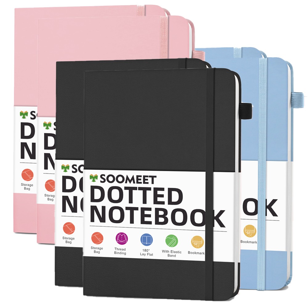 Journal Notebook 100 gsm Thick Paper Hardcover Diary Notebook Pink Blue Black