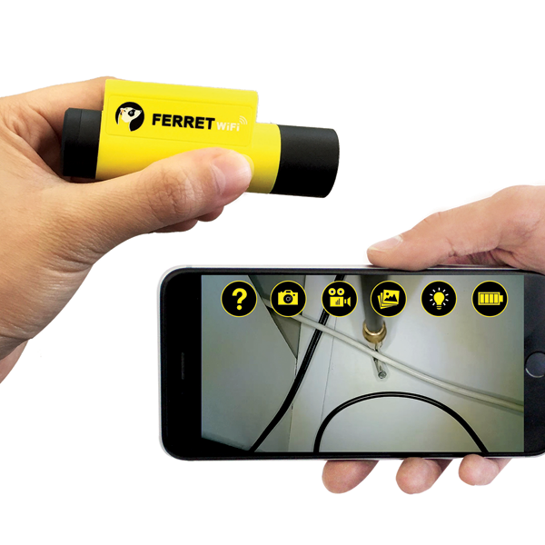 Rack-A-Tiers 99300 Ferret Wi-Fi Wireless Inspection Camera & Cable Pulling Tool
