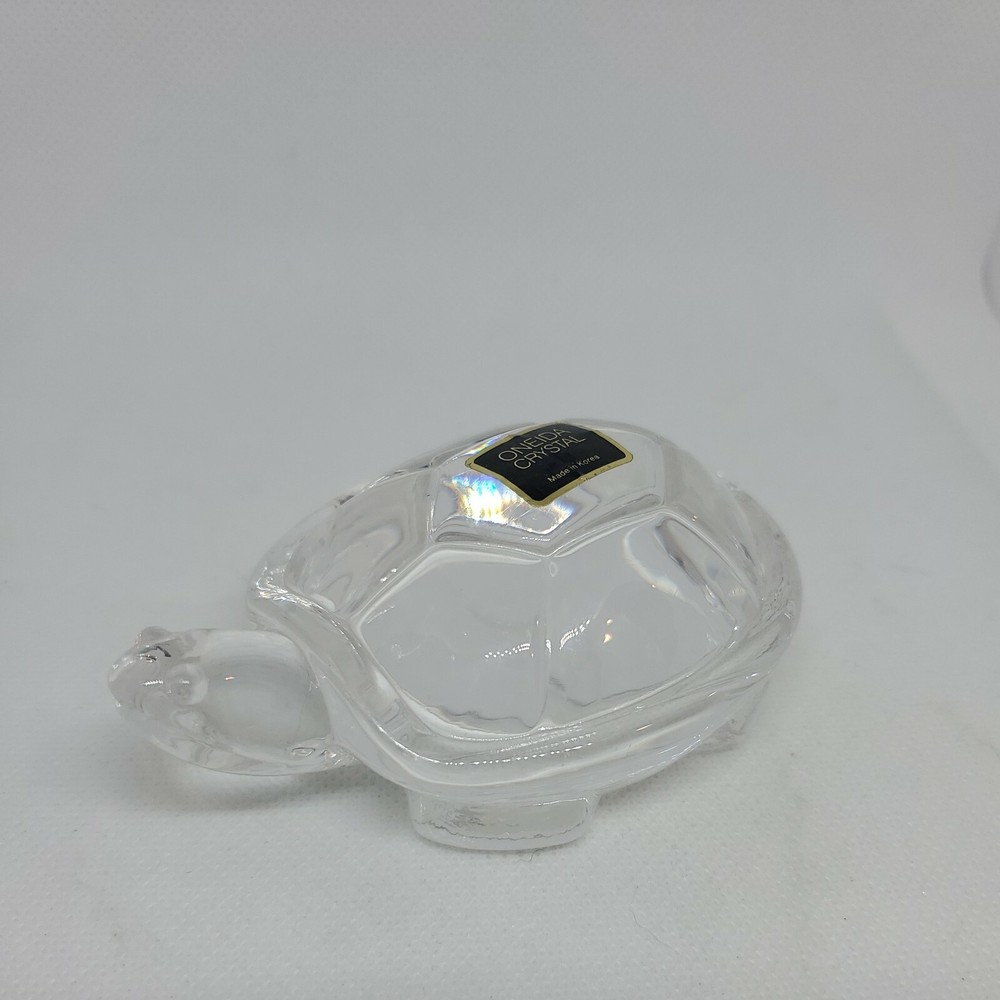 Oneida Crystal Clear Turtle, 3 1/2" long.