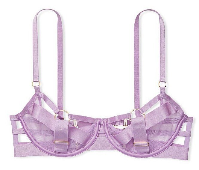 VICTORIA'S SECRET LUXE VERY SEXY UNLINED DEMI STRAPPY BRA CHEEKY PANTY NWT