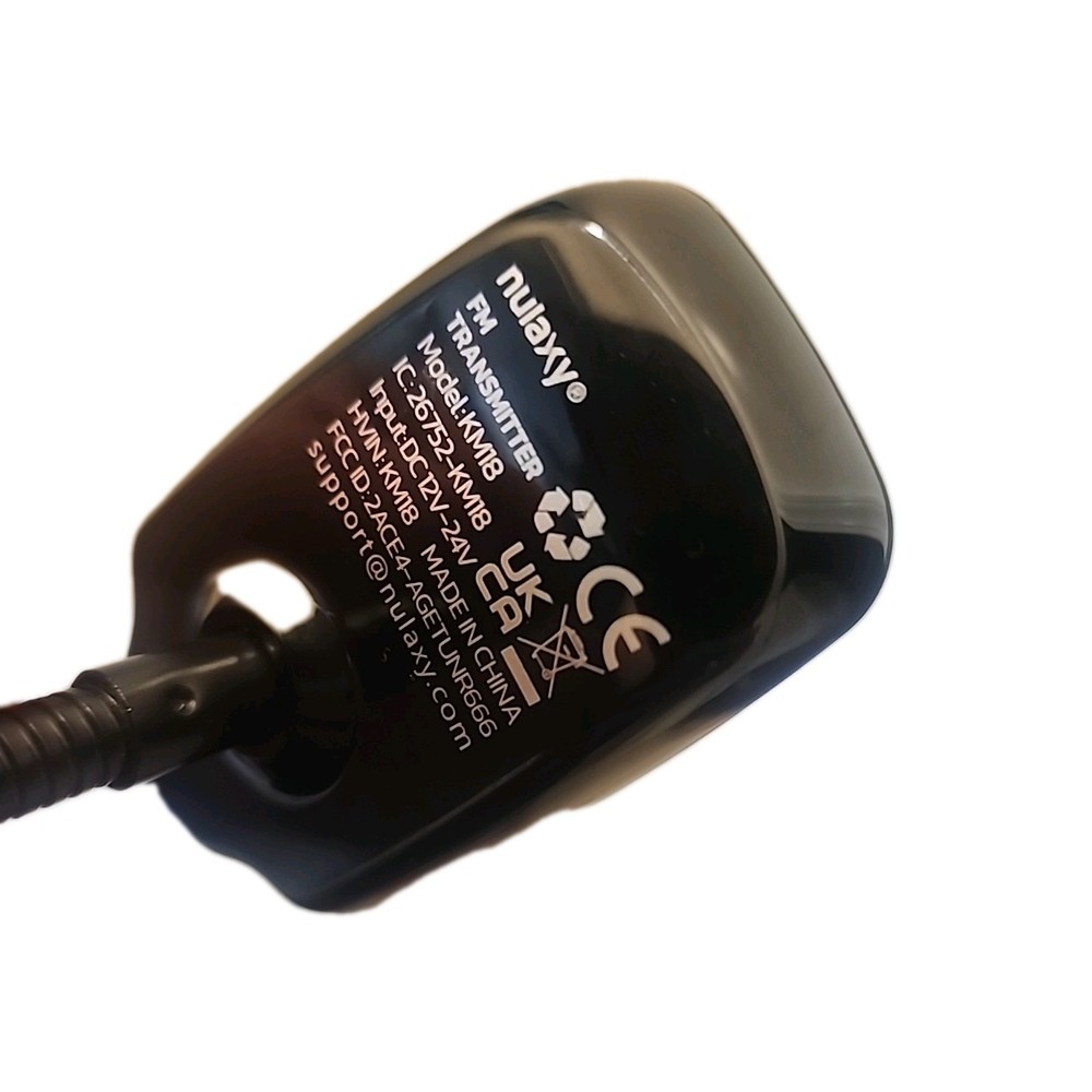 Nulaxy KM18 Wireless In-Car Bluetooth FM Transmitter - Black