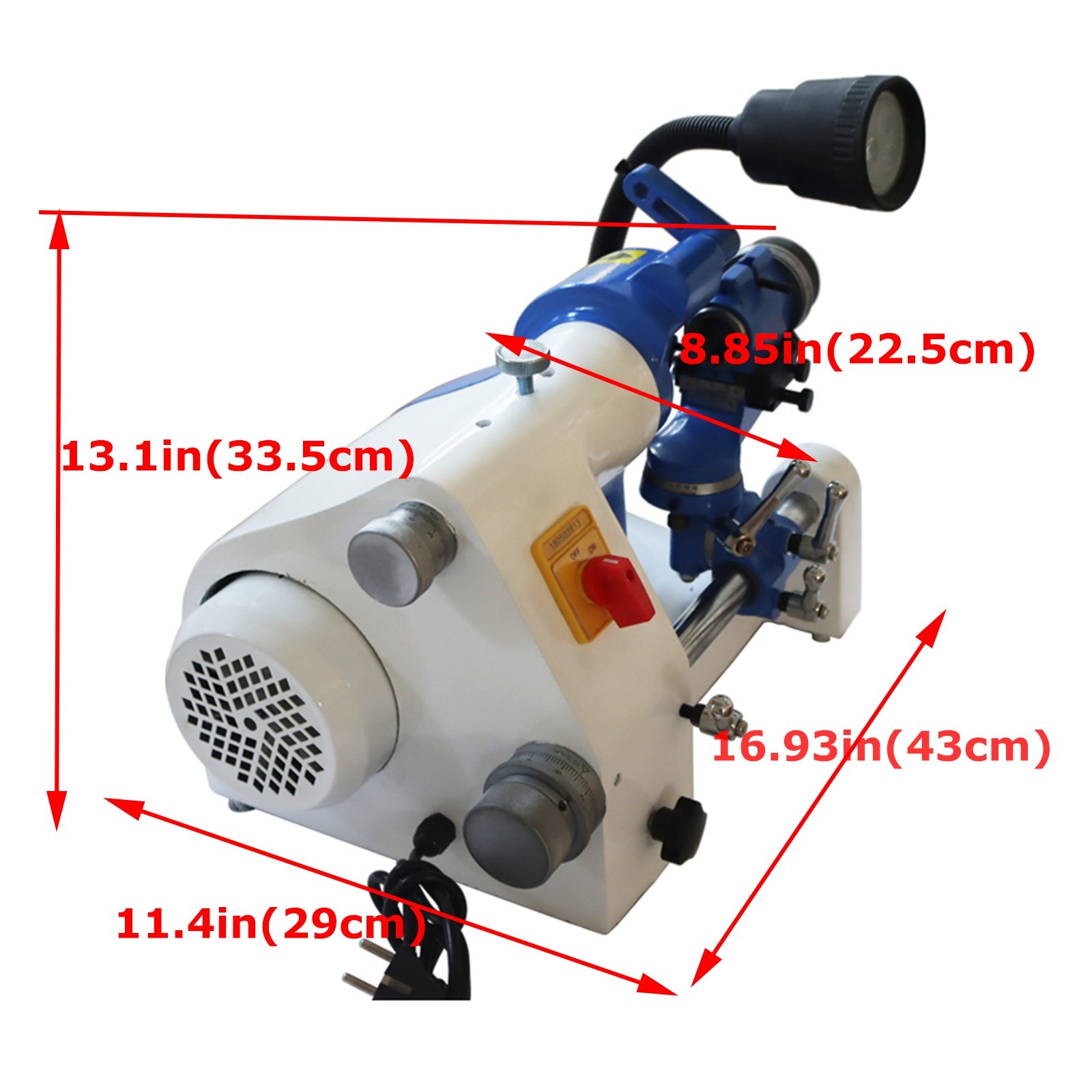 U3 Universal Cutter Grinder Sharpener End Mill Grinding Machine R8 Collets 3.94"