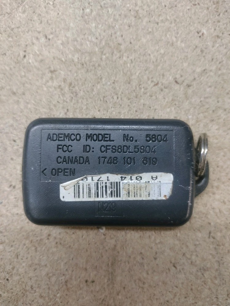 Wireless Transmitter Remote Black Security System MPN 5804 ADEMCO