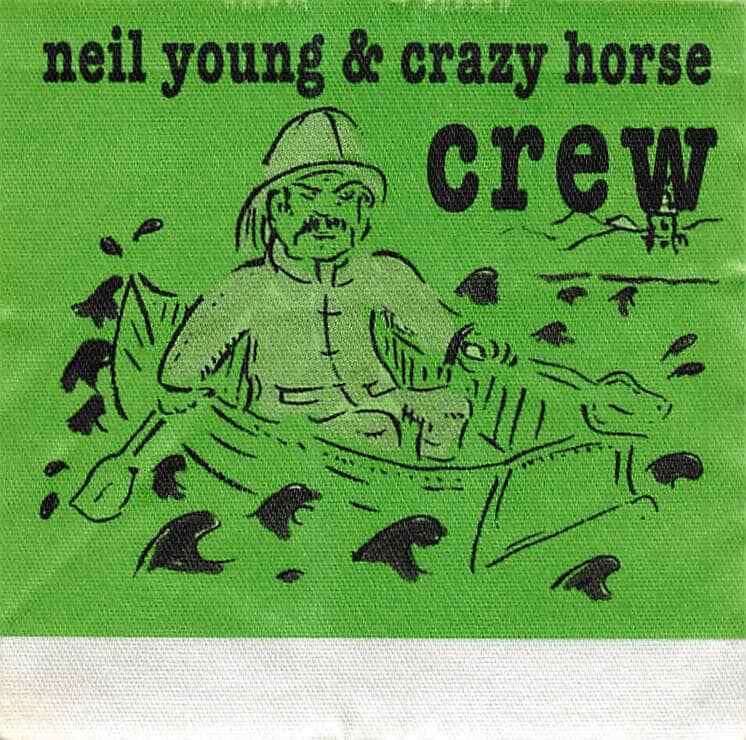Neil Young & Crazy Horse Backstage Pass Green Crew Cloth Variant