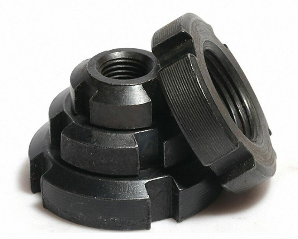 Left Hand Fine Thread Locknut Slotted Nut Retaining Castle Nut M10 - M60 Select