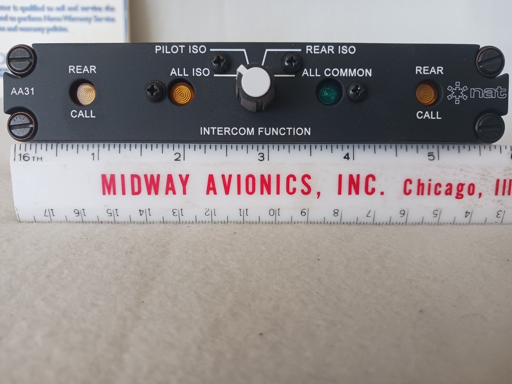 Northern Airborne Technology AA31-002 Intercom Control Panel 28V