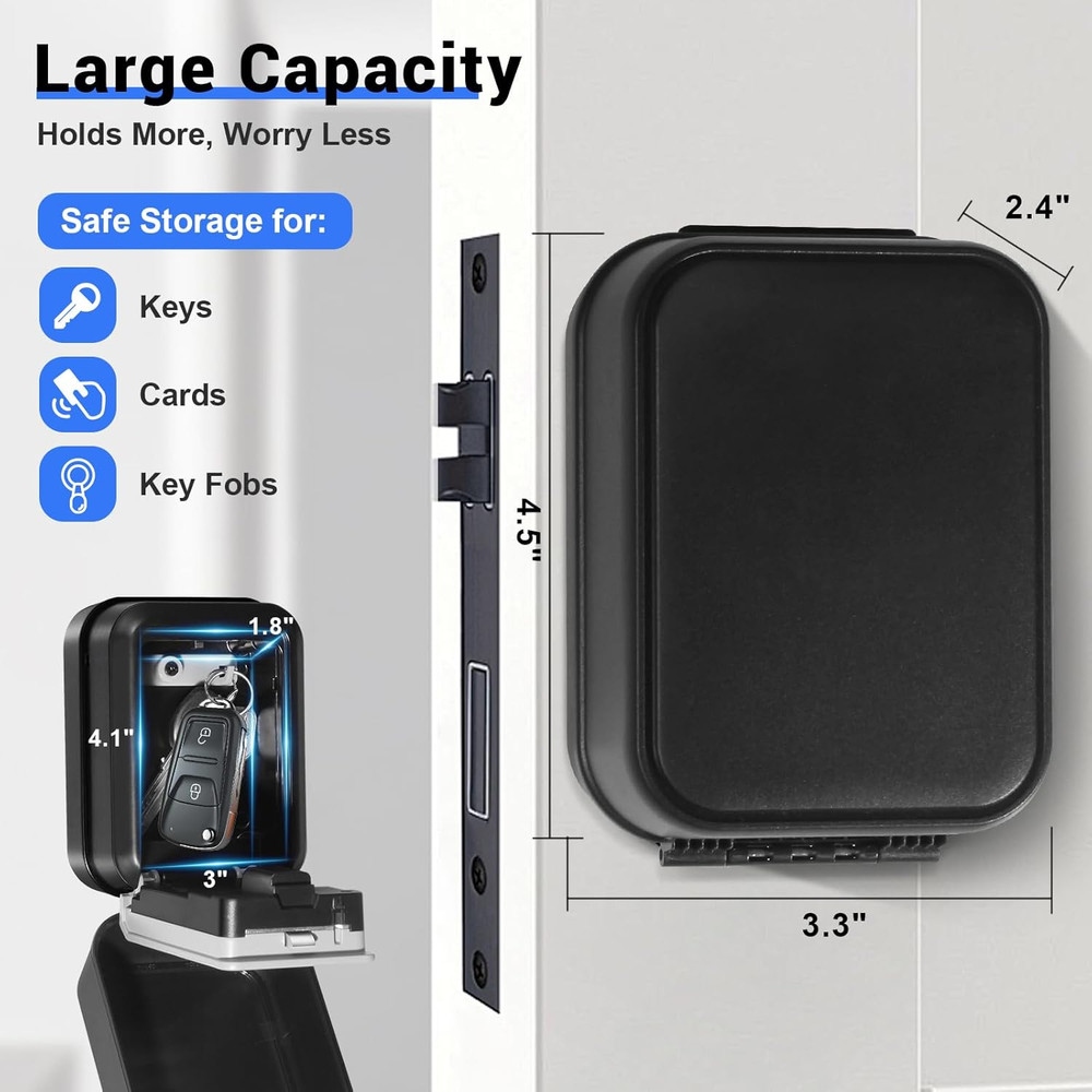 Smart Key Lock Box with Code – Bluetooth & PIN Unlock, APP Controlled Digital Lo