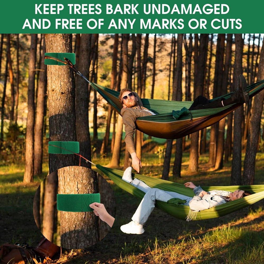 Tree Protector Kit for Slacklines - 79" X 4" Tree Guards - 2 Piece Non-Slip Felt