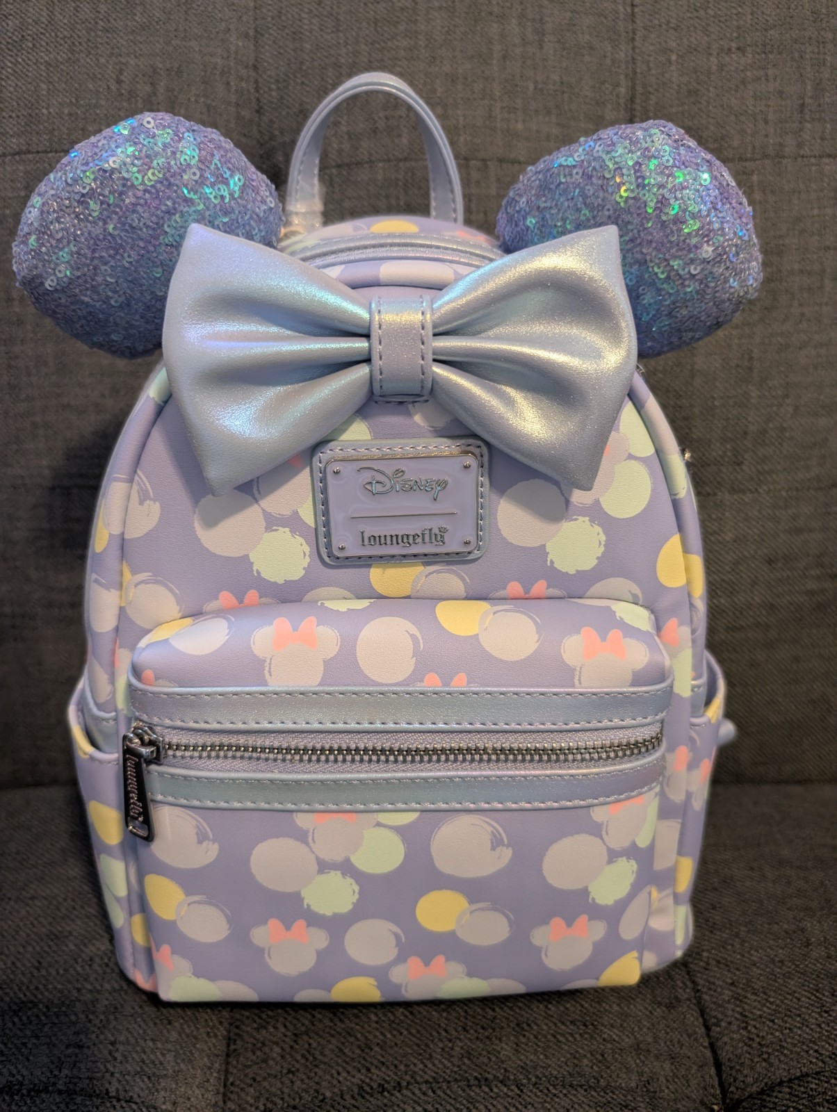 Minnie Mouse Exclusive Iridescent All-Over Print Sequin Ear Mini Backpack