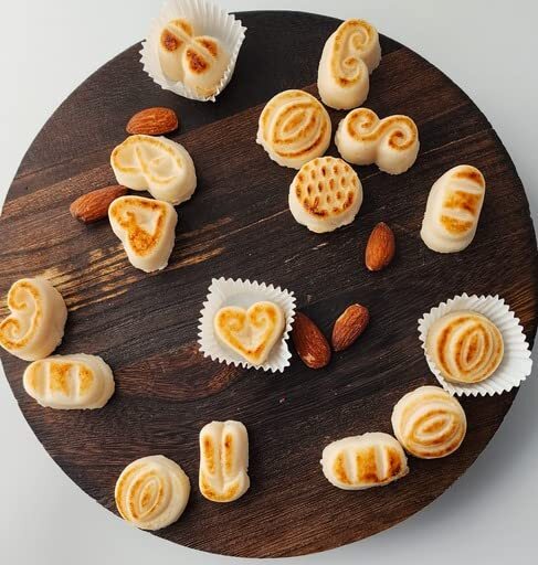 18 Piece Assorted Toasted Marzipan Candy Made from Almond Paste