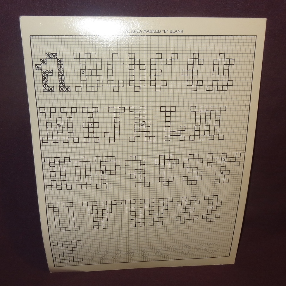 "17th Century Bookmark - Chatelaine" Needlework Pattern Sampler ABC Leaflet 1986