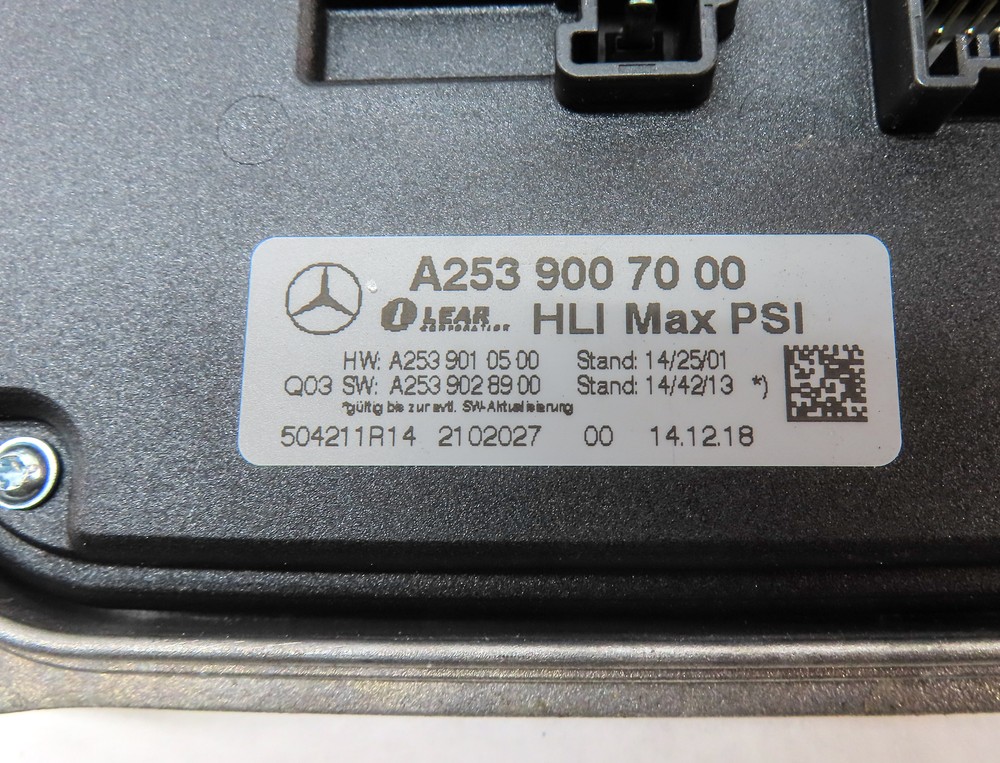 2019 MERCEDES GLC300 (X253) FRONT LEFT DRIVER HID HEADLIGHT CONTROL MODULE SET/2