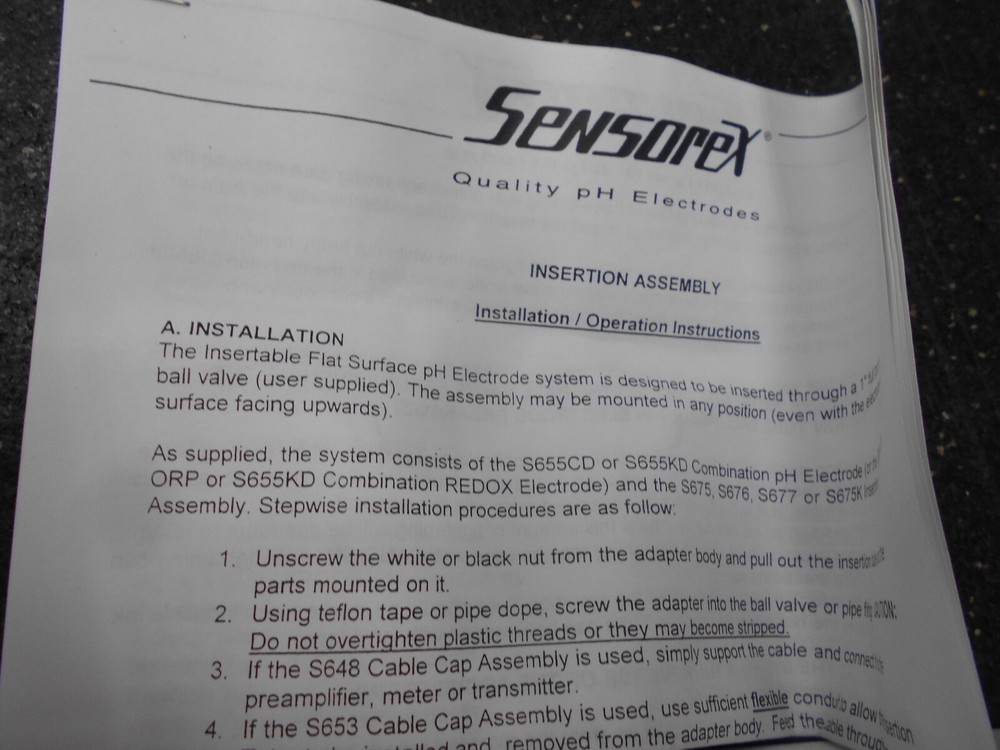 SENSOREX QUALITY PH ELECTRODE