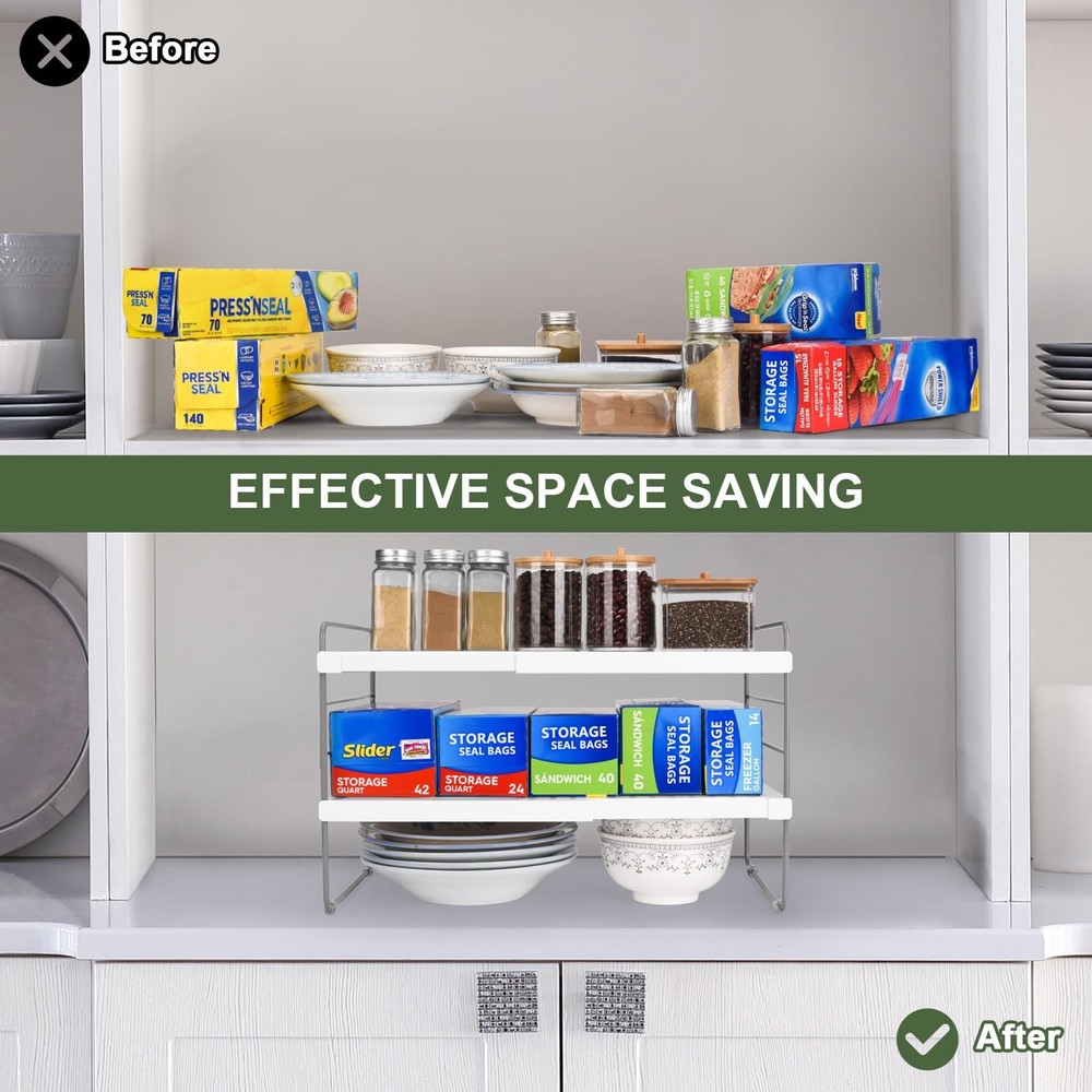 Pantry Organization and Storage for Kitchen - Expandable Kitchen Wrap Organiz...