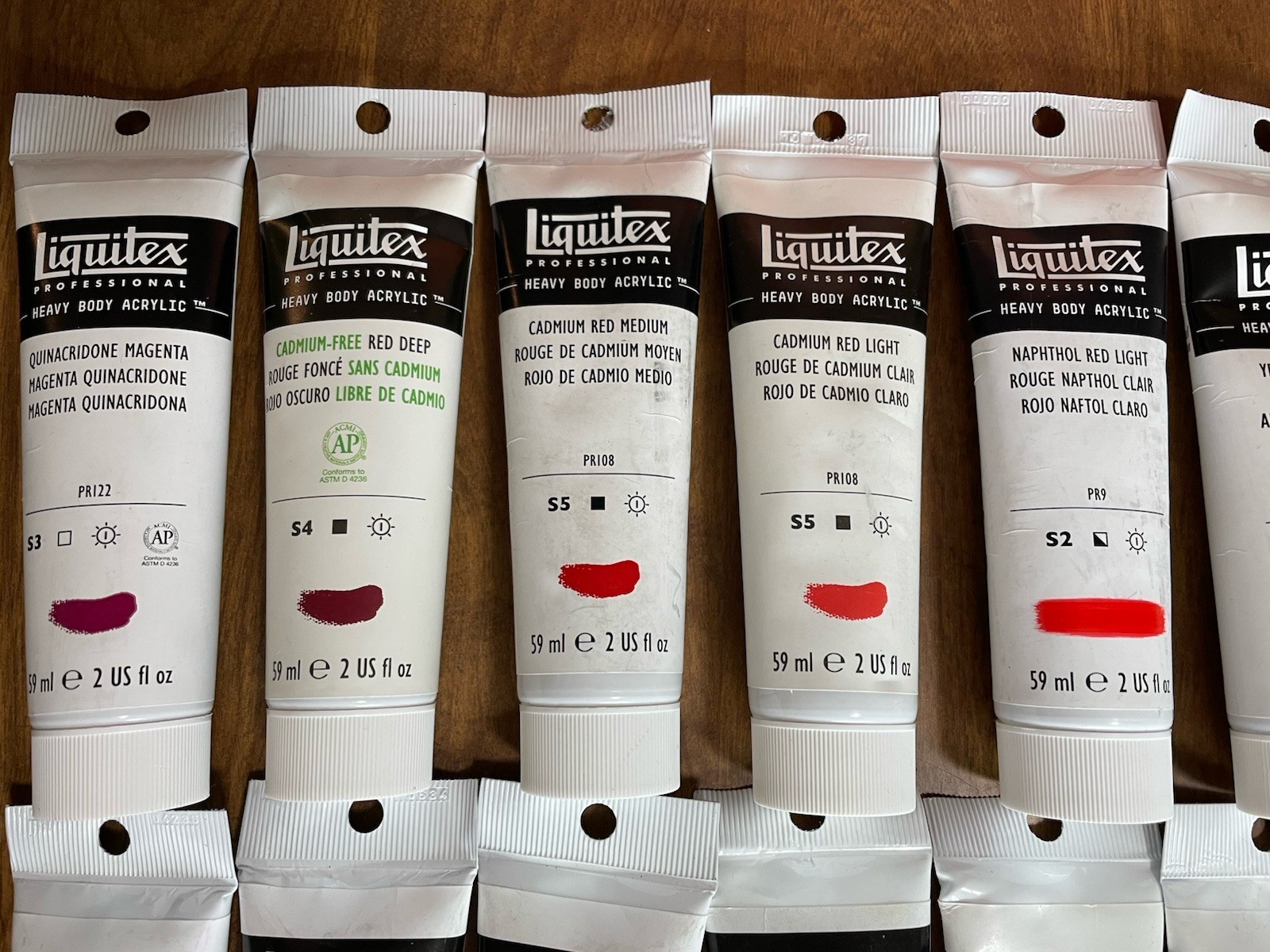 Liquitex heavy body acrylic paint lot B. No Repeats 20 Tubes, 2 Oz Each