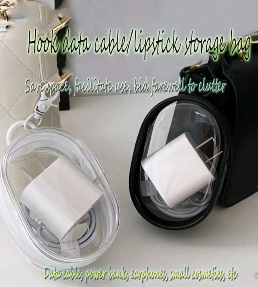 1pc Creative Transparent Multifunctional Storage Bag, Portable & Versatile WHITE