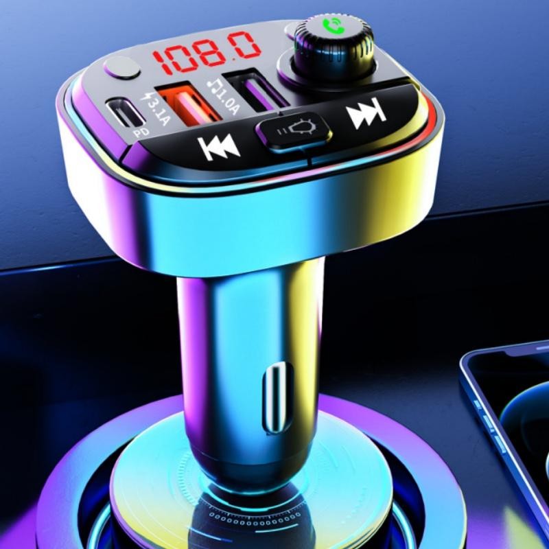 Car Bluetooth Transmitter Wireless Player Handsfree Audio Receiver Modulator