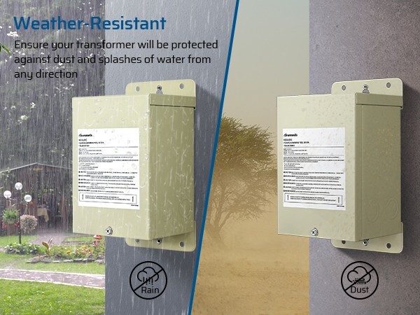 DEWENWILS 300W Low Voltage Pool Light Transformer, 120V AC to 12V/13V/14V AC, Mu