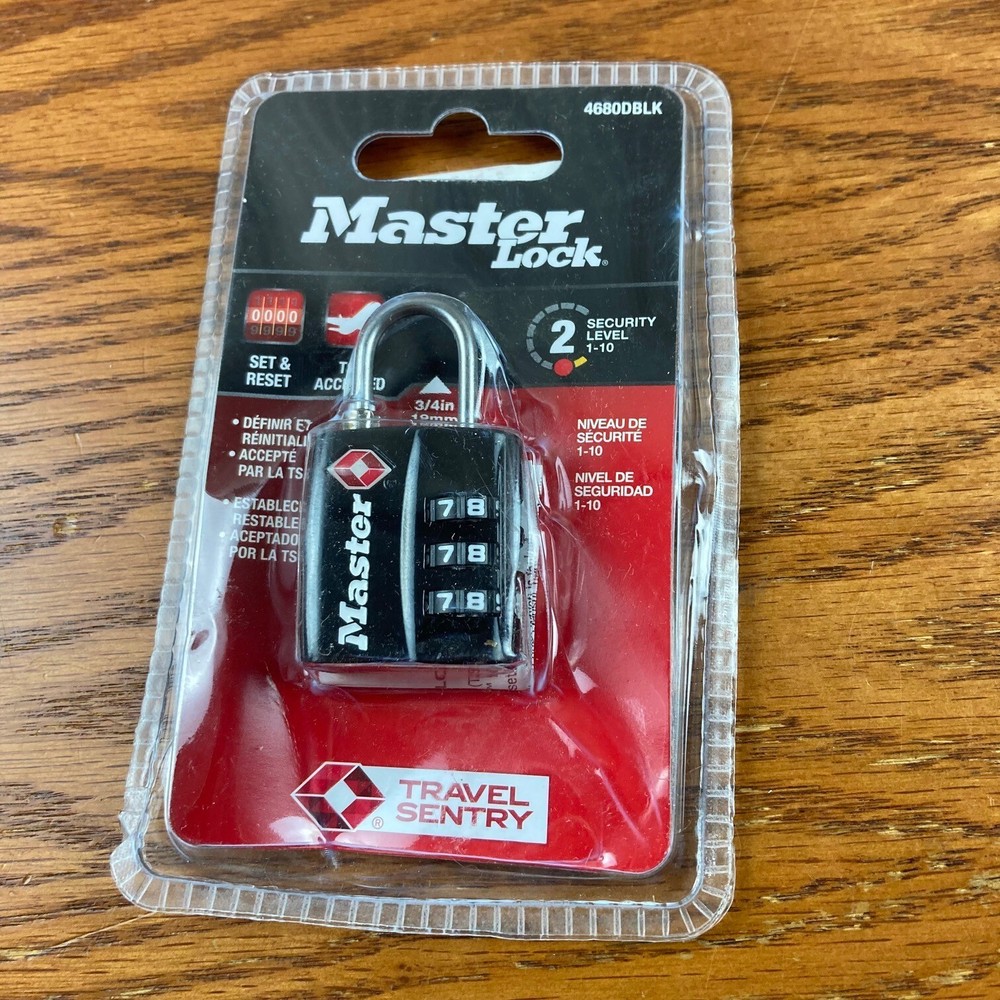 Master Lock 4680DBLK TSA Accepted Combination Lock - Black