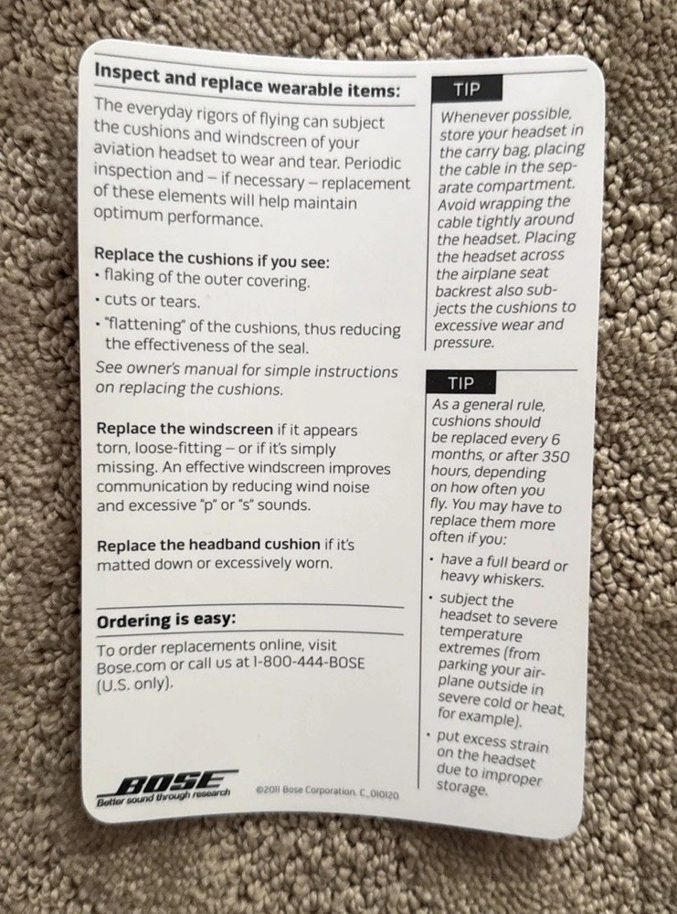 Bose X Aviation Headset with Case