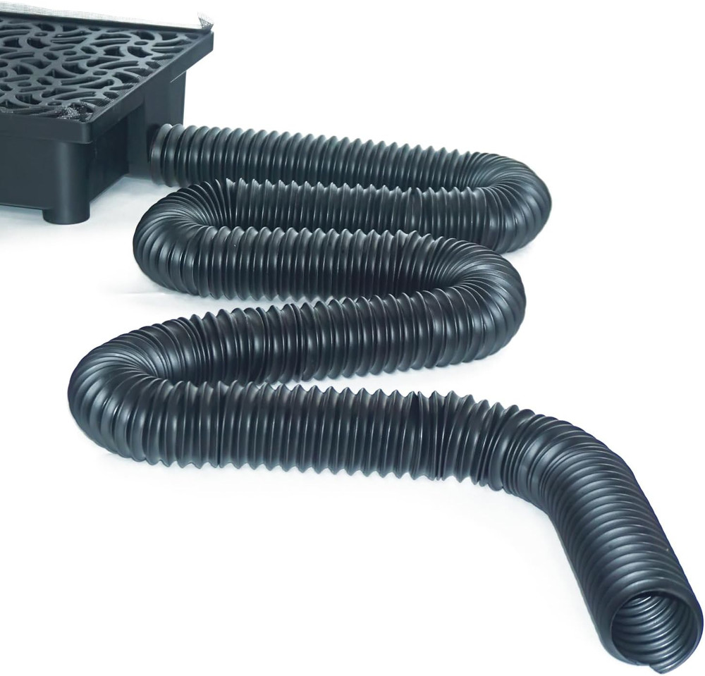 Extra 8 Ft Flexible Pipe with Connector - 2 Inch Diameter Use for Catch Basi...
