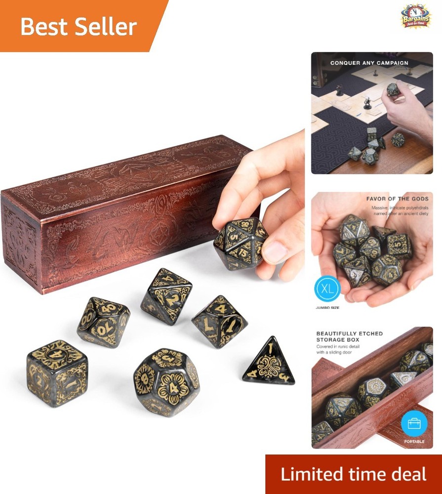 Complete Dungeons & Dragons Dice Set - Jumbo 25mm Dice with Storage Box
