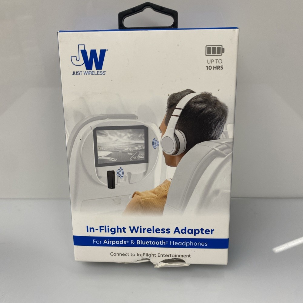 Just Wireless in-Flight Wireless Adapter NEW Airplane Bluetooth Connect -Dmg Box