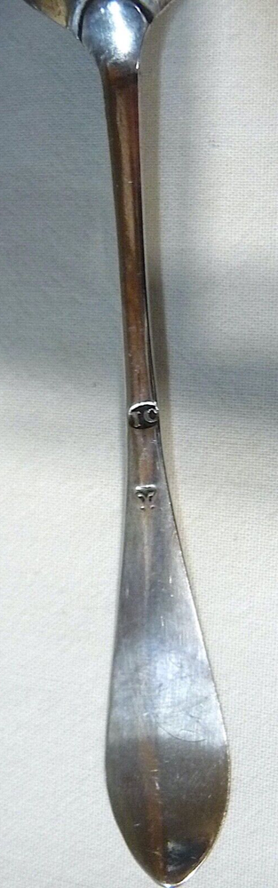 4-Antique Scottish Provincial Silver J. Cornflute, Perth, Teaspoons Initials"AF"