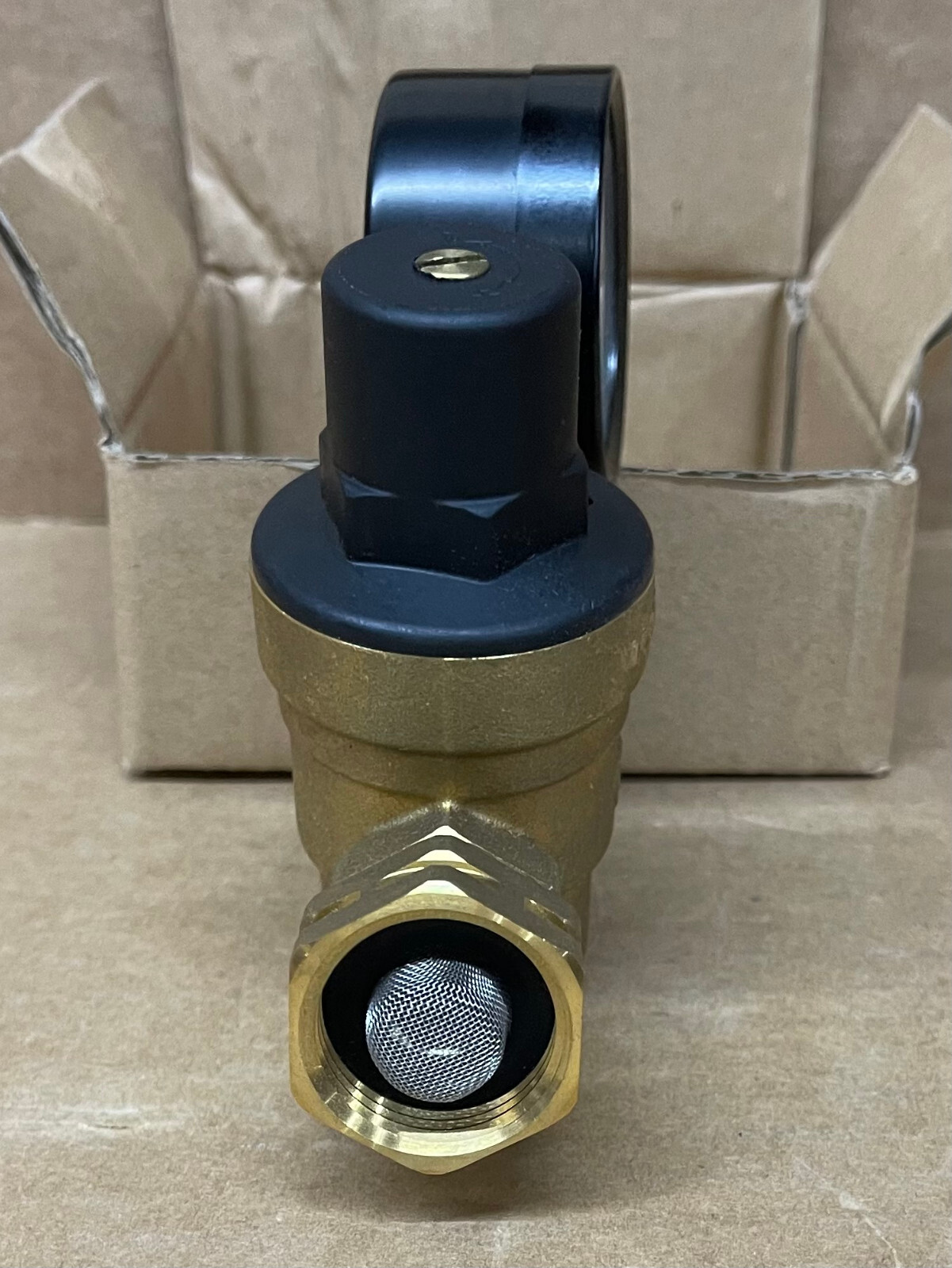 Water Pressure Regulator For RV Lead-free Brass Adjustable Reducer Gauge 3/4"