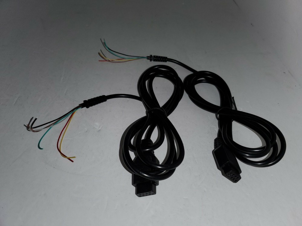 TWO  6 Pin Replacement cable wire to repair Amiga system controller Joystick  V4