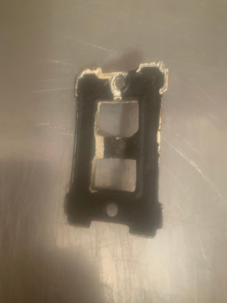 Antique Rectangular Cast Iron Wall Lamp Bracket - Bx fe6